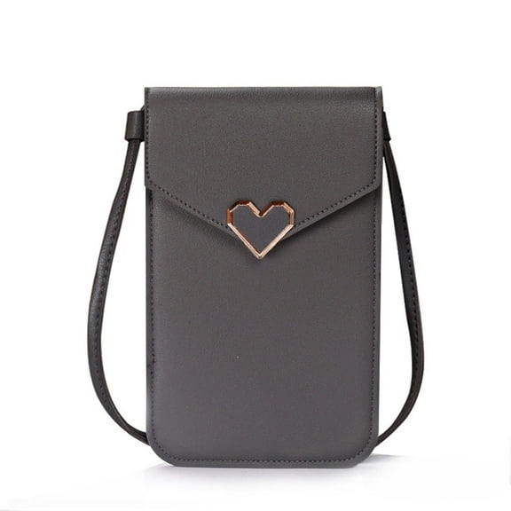 Konghyp Women'S Touchscreen Phone Bag - Mini Leather Crossbody With Credit Card Slots, Functions As Mobile Phone Holder And Wallet.