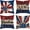 Bule, variant on Let Freedom Ring Stars Fireworks Flower Red Throw Pillow Covers, 16 x 16 Inch 4th of July Patriotic Independence Memorial Day USA Flag Cushion Case for Sofa Couch Set of 4