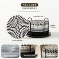 thumbnail image 3 of Coasters Set of 8 for Drinks, 4 Inch Large Coasters for Coffee Table, Tabletop Protection for Hot & Cold Drinks, Versatile Coasters for Home Decor, Non-Slip & Easy to Clean, Classic Black, 3 of 7