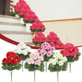 thumbnail image 7 of Clearance!14.2 Inch Artificial Geraniums Flowers for Outdoors, 4 Bundles UV Resistant Fake Geraniums Flowers Silk Faux Flowers Bouquet for Home Decor Patio Vase Porch Outdoor Indoor(A), 7 of 7