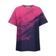 thumbnail image 3 of IROINNID Women's Crew neck Casual Tie-dye Print T-shirt Short Sleeve Tunic Tops, 3 of 4