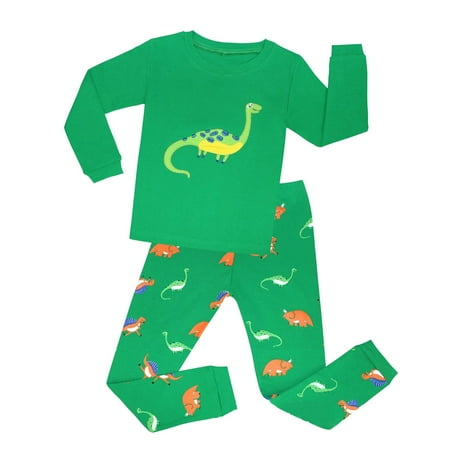 

UFOUND Toddler Boys Pajamas Animals Cotton Kids 2 Piece Pj s Long Sleeve Sleepwear Sleepwear Set Outfits Child Infants Cozy Nightwear