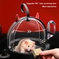 thumbnail image 1 of CBFFDC Hamster Cage Small Devil Shape Transparent Rotatable Door Hamster Carry Cage Chinchilla Guinea Pig Small House, 1 of 5