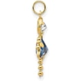 thumbnail image 2 of 14k Yellow Gold March Girl Birthstone Charm - 20mm, 2 of 5