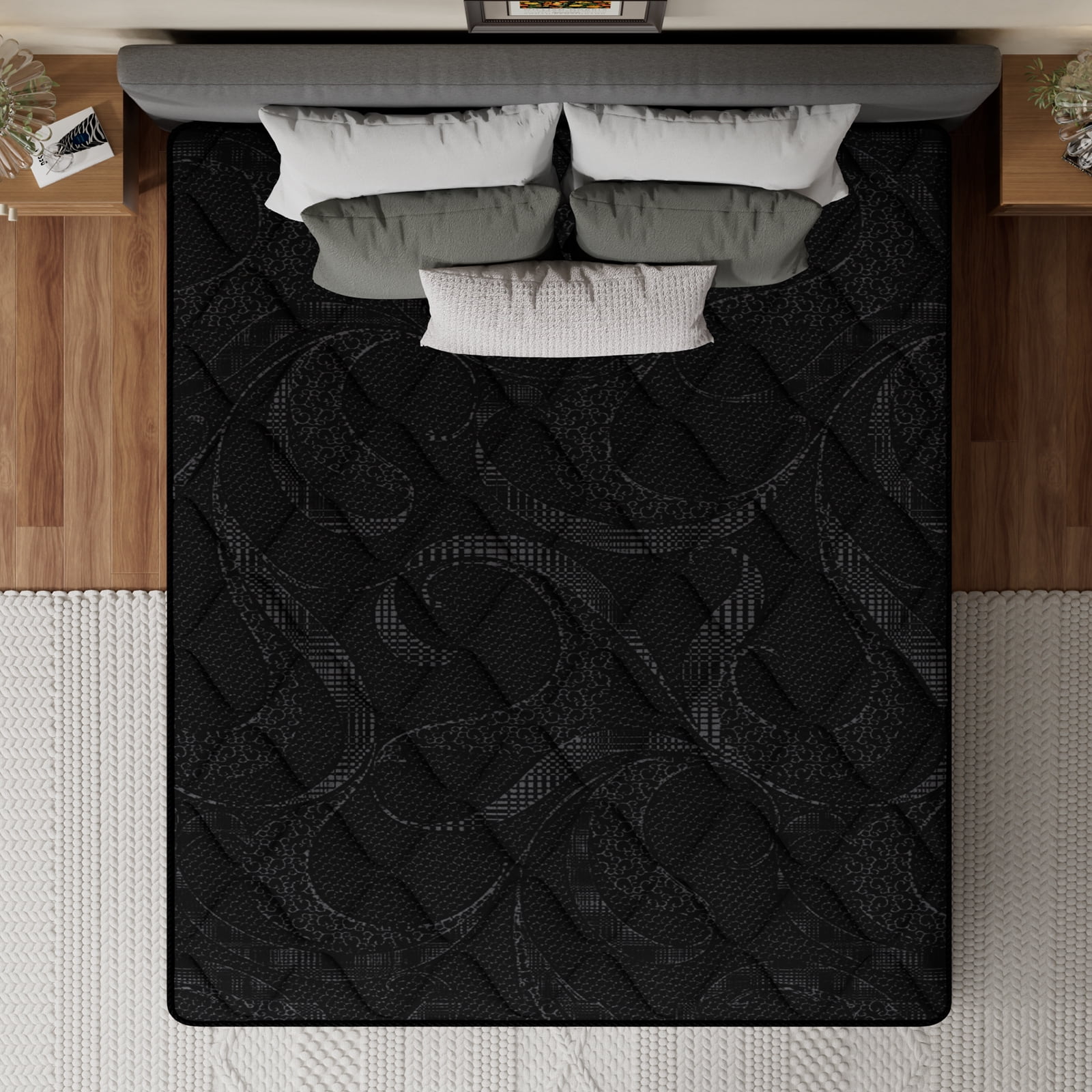 KOW 14-inch Hybrid Gel Memory Foam King Size Mattress in a Box, Medium Firmness, Cooling & Comfort
