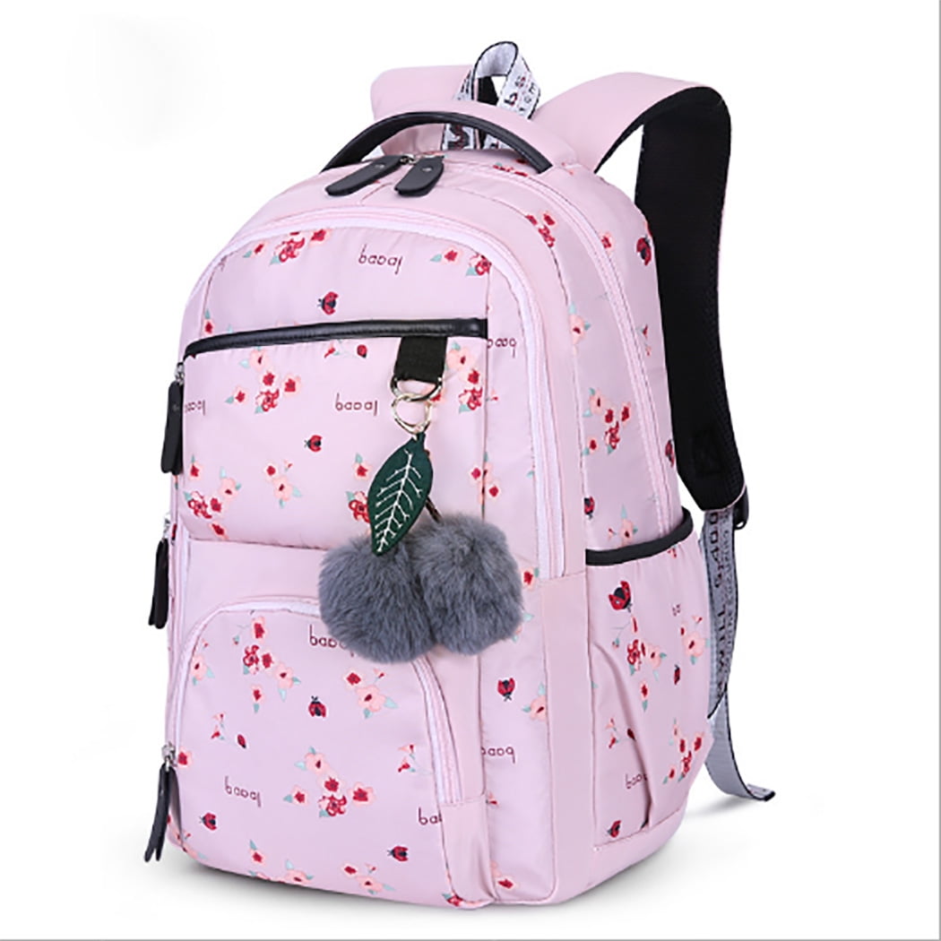 Nobrand Student Backpack Flower Butterfly School Bag Laptop Backpack Travel Backpack Other