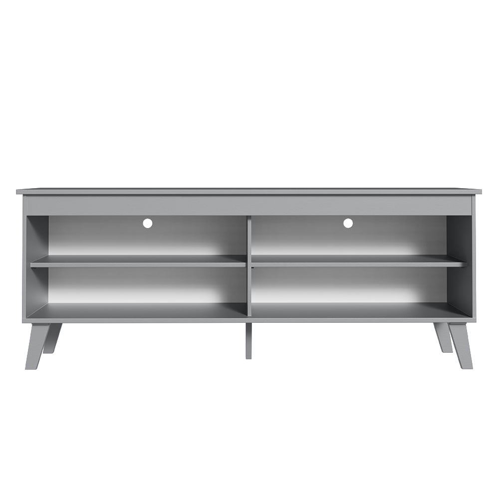 Madesa TV Stand Unit with 4 Shelves and Cable Management for 55, 65 Inch Media 1 Storage Gaming Media Console Living Room and Bedroom Entertainment Center Modern Wooden Television Cabinet - Grey