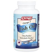 CATALO Omega-3 Fish Oil, 180 Softgels (1,000 mg per Serving)