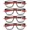 Black/Red, variant on 4PK Men Women Multifocus No Line Progressive Reading Glasses Multifocal Readers