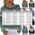 thumbnail image 4 of Fair Isle Knit Sweater for Women Lightweight Slim Fit Pullover Fall Winter Cute Casual Fashion Tops XL, 4 of 7