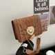 thumbnail image 2 of Bolso de lujo para mujer 2024, bolso de hombro estilo oeste con forma de corazón y hilo, bolso de diseñador retro informal cuadrado para mujer, bolsos cruzados para mujer, 2 of 5
