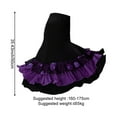 thumbnail image 6 of Women Sequin Flower Embroidered Skirt Flamenco Ballroom Practice Dress Big Swing Skirts Dance Performance Skirt for Women Girls, 6 of 7