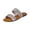 Light Brown, variant on Women's Glitter Rhinestone Flat Sandals 2026 Slip On Comfortable Open Toe Double Strap Summer Non Slip Slides Silver 9 Wide