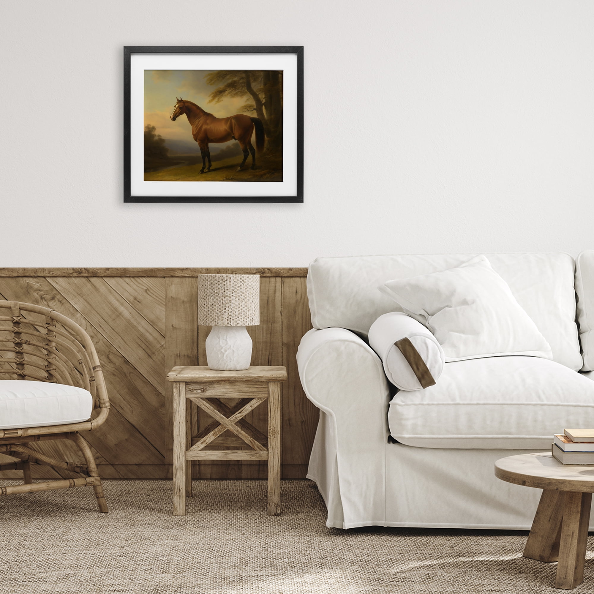 Stupell Industries Vintage Chestnut Horse Black Framed Print Under Glass, design by Creative Studio