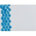 thumbnail image 2 of Zelouf Flower Sutash Double Border On Tulle  , Sewing, DIY, Crafts Fabric by the Yard, Black/turq, 10 Yard, 2 of 2