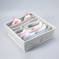 thumbnail image 3 of Closet Underwear Organizer，Foldable Storage Box Drawer Divider Kit Set of 4 （Gray）, 3 of 7