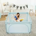 thumbnail image 2 of Costway Baby Playpen Infant Large Safety Play Center Yard w/ 50 Ocean Balls Blue, 2 of 10