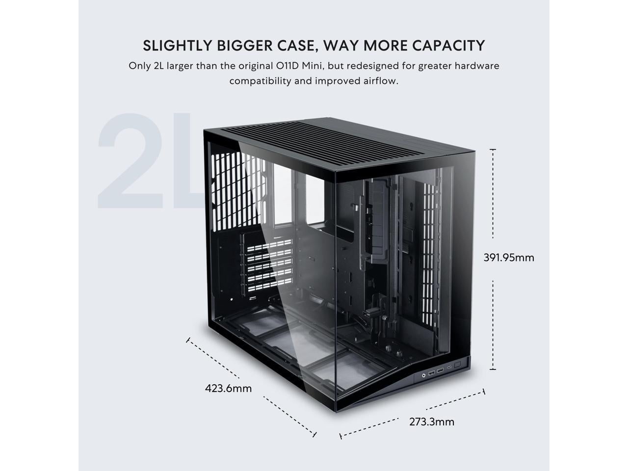 Lian Li O11DMIV2X Compact ATX Mid-Tower PC Case Panoramic Glass Black