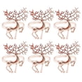 thumbnail image 1 of EeaseMX 6 servilleteros navideños de aleación con delicados anillos de ciervo para fiesta de Navidad., 1 of 7