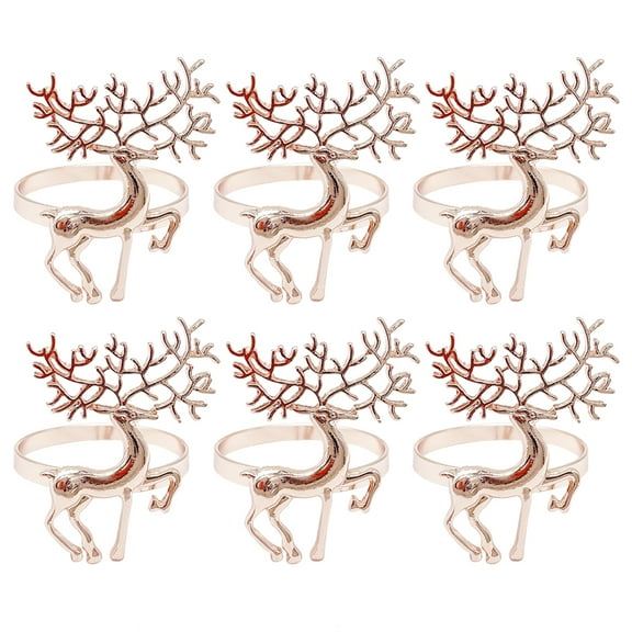 6 Pcs Birthday Napkin Rings Christmas Fawn Napkins Wedding