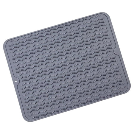 

Silicone Dish ing Mat Silicone Draining Boards Mat Waterproof Heat Insulation Hot Pot Holder Dark Gray