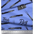 thumbnail image 2 of Soimoi Blue Japan Crepe Satin Fabric Text & Knife Kitchen Fabric Prints By Yard 42 Inch Wide, 2 of 3