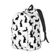 thumbnail image 2 of Yiaed Black Rabbit Print Backpack, Premium Laptop Backpack, Travel Backpack for Women, Lightweight Backpacks, Comfortable Back Pack-Medium, 2 of 5