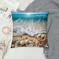 thumbnail image 2 of Pratyus Shells Wave Beach Style Modern Farmhouse Rustic Decorative Couch Pillow Cases with Zipper Home Decor Short Plush Summer Throw Pillow Cover 1PC 20x20in, 2 of 5