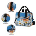 thumbnail image 5 of joogoo Butterfly Daisy Flower Insulated Lunch Bags Reusable Cooler Box with Shoulder Strap, 5 of 6