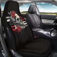 thumbnail image 7 of Uourmeti Elastic Front and Rear Seat Cover Set for Interior Accessories, Polyester Decorative Car Seat Covers Front Seats Cushion, Skull Rose Flag Pattern, 7 of 7