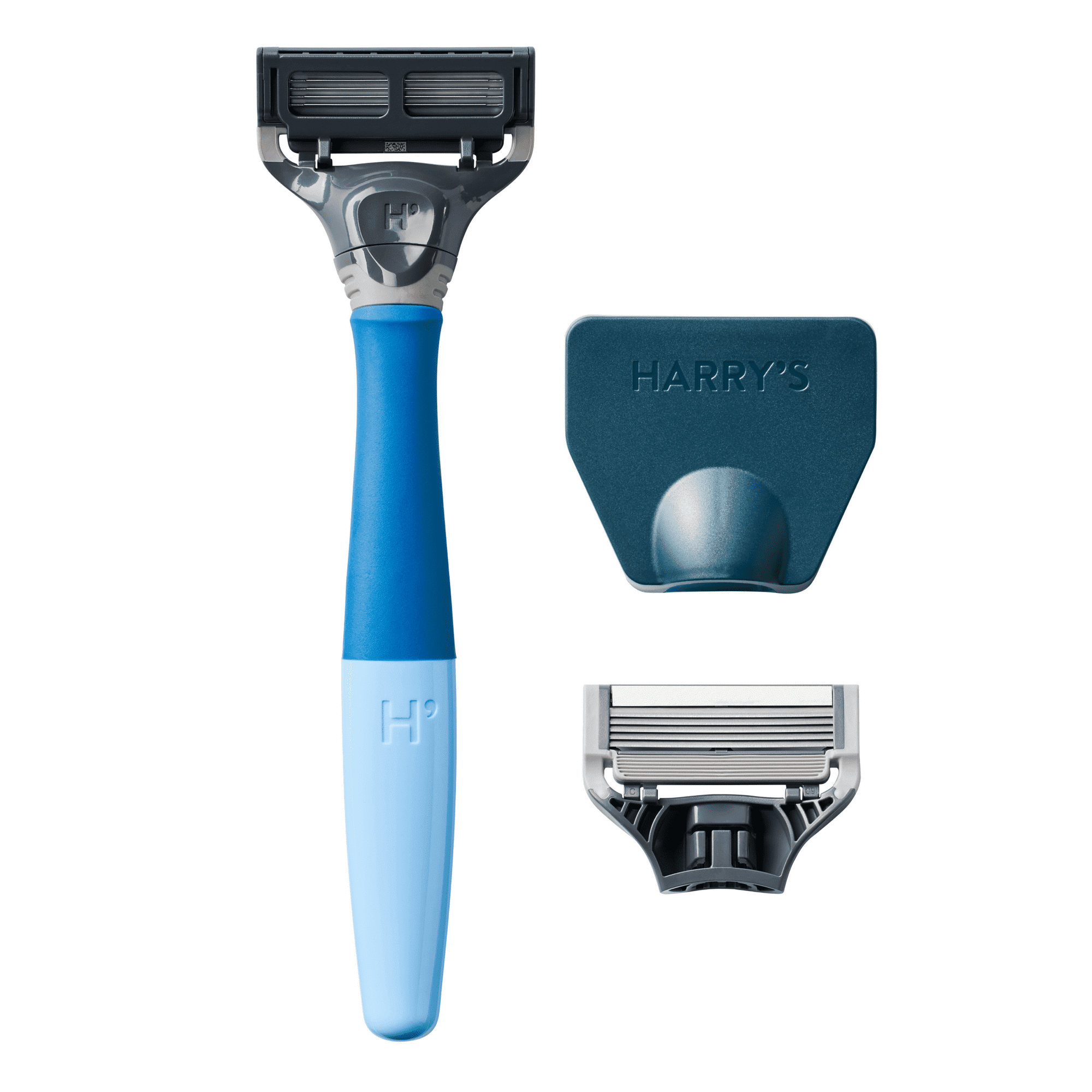 Harry's Shaving Razor for Men with 2 Razor Blade Refill Cartridges, Glacier Blue (4 Pack)