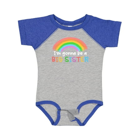 

Inktastic I m Gonna Be a Big Sister Rainbow Gift Baby Boy or Baby Girl Bodysuit