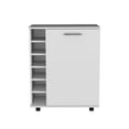 thumbnail image 2 of Modern Style Wick Bar Cart | Used in Dining Room for Display | Features Integrated Wine Storage and Concealed Shelf, 2 of 4