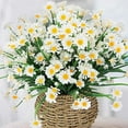 thumbnail image 6 of Aminojy Outdoor Artificial Fake Daisies Flowers, Shrubs Faux Plastic Greenery for Indoor Outside Hanging Plants Plastic Bushes for Window Box Hanging Planter Farmhouse Indoor Outside Decor, 6 of 9