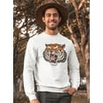 thumbnail image 2 of Tiger Head Roaring, Design Sweatshirt Men -Image by Shutterstock, Male 4X-Large, 2 of 4