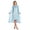 Blue, variant on Women's Satin 2 Piece Robe and Nightgown Set