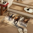 thumbnail image 4 of Fmbmuo Rectangle Entryway Rug Waterproof Multicolor Horse Print indoor/Outdoor Decorations, Non-Slip Absorbent Modern Floor Mats 16 x 24 inch, 4 of 5