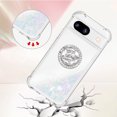 thumbnail image 3 of Funda para Google Pixel 8A 5G con Brillo Líquido Flotante, Purpurina, Parachoques y Anillo Giratorio Soporte, 3 of 5