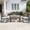 Brown, variant on 4 Pieces Outdoor Wicker Conversation Set, All-Weather Rattan Patio Furniture Sets with Arm Chairs, Tempered Glass Tabletop and Cushions, Sectional Sofa Set for Backyard, Garden, Poolside