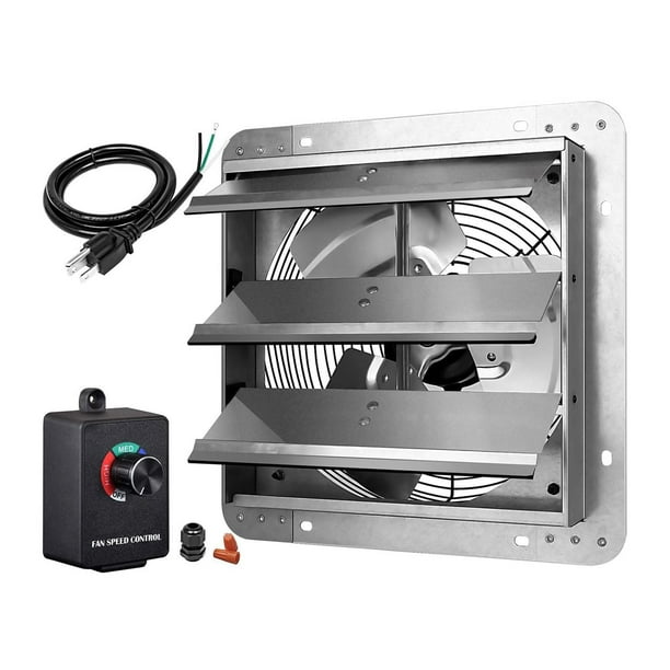 Ventilador de Escape Simple Deluxe 12 Pulgadas con Driver de Velocidad y Kit de Cable de Alimentació