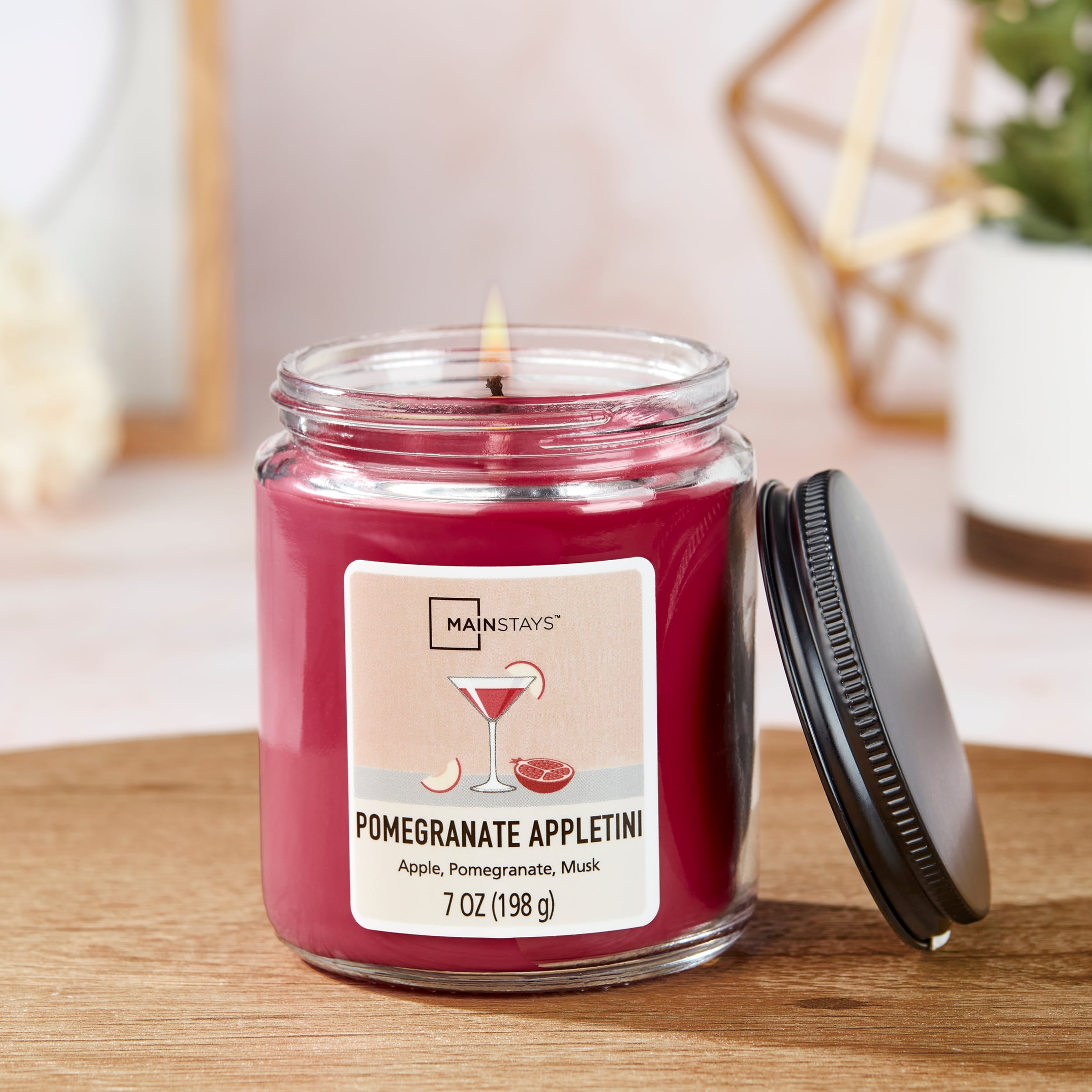 Mainstays Pomegranate Appletini Scented Single Wick Twist Jar