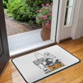 thumbnail image 2 of Halloween Pumpkin Ghost Front Door Mat Anti Slip Pumpkin Spooky Doormat Plain for Entry Floor Mat Set Living Room Bedroom Bathroom Crystal Velvet 30x17 Inches, 2 of 7