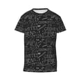 thumbnail image 6 of Honeii Black Scientific Print Youth Short Sleeve T-Shirt,Boys Athletic Shirt,Quick Dry Short Sleeve Performance Moisture Wicking T Shirt, 6 of 6