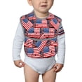 thumbnail image 4 of Bingfone Mess-Proof Baby Bib - Waterproof Bib for Baby Boy or Girl with Food Catcher Pocket, Unisex-America Flags1, 4 of 6