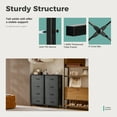 thumbnail image 3 of CONCETTA 4 Drawer Dresser for Bedroom, Tall Chest Organizer with Fabric Bins, Steel Frame, Grey, 3 of 7