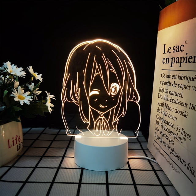 Luz nocturna LED 3D Hirasawas Yuis que cambia de color para niños