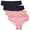 Navy Blue-Pink-Floral, variant on Attraco Plus Size Women Underwear Nylon Soft Bow Tie Breathable Solid Color Packs of 4 1X-4X