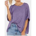 thumbnail image 2 of Oversized Tshirts for Women Summer Short Sleeve Casual Basic Tee Tops Loose Fit Shirts, 2 of 4
