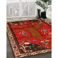 thumbnail image 2 of Ahgly Company Indoor Square Traditional Sienna Brown Animal Area Rugs, 5' Square, 2 of 6