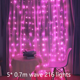 thumbnail image 2 of Guirnalda de luces LED de carámbano, 16.4 pies, 216 cortinas LED, luces de hadas estrelladas, inserción de boda, fiesta, jardín Adepaton CPB-US-DYP876-3, 2 of 5